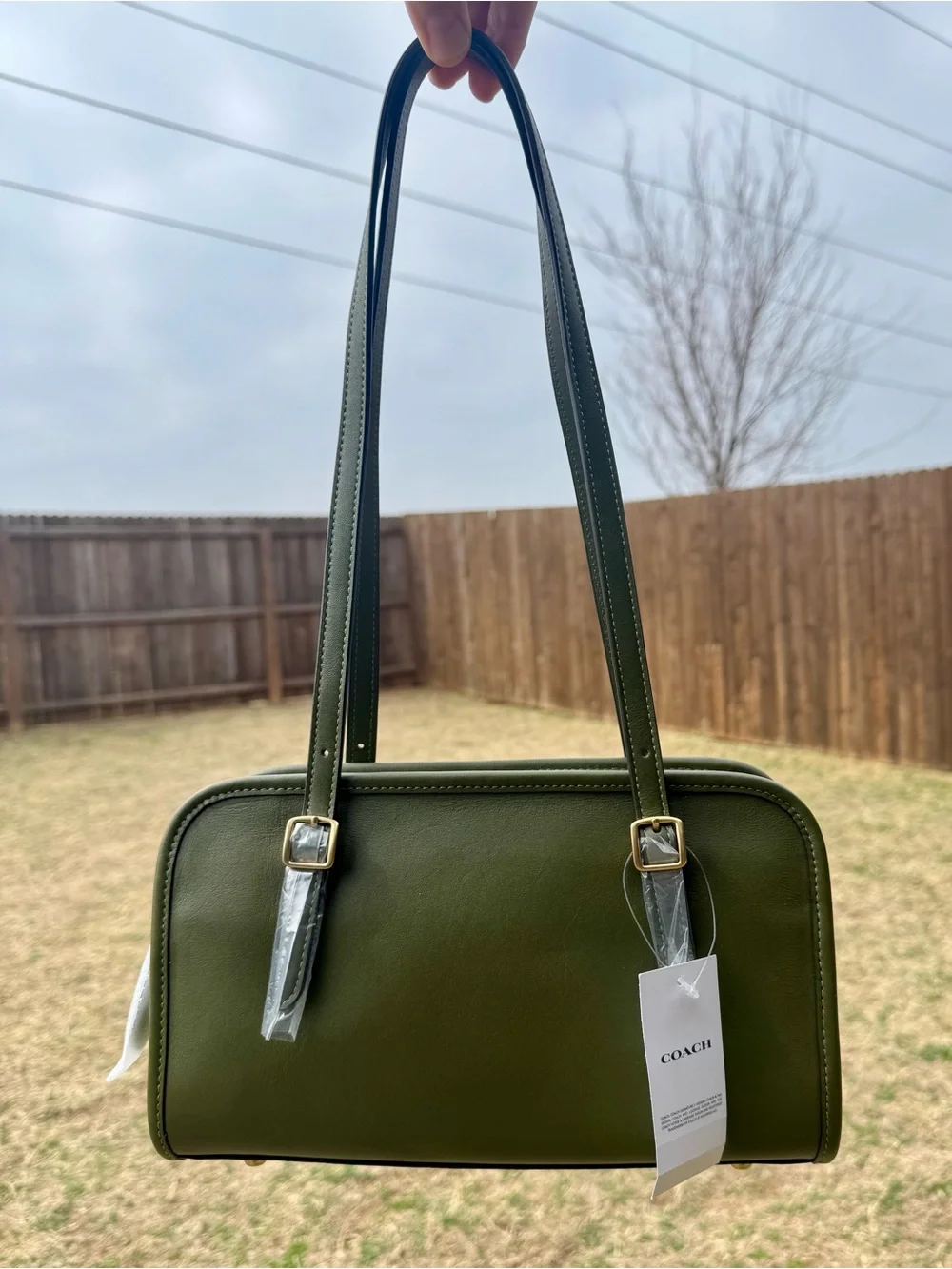 Coach Swing Zip in Olive